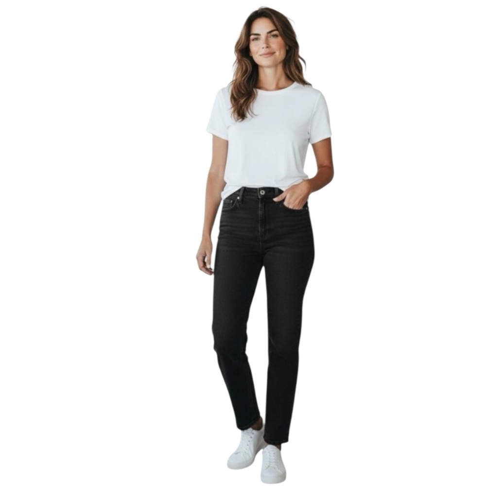 Bandolino Women's Black Wash High Rise Streetwear Cropped Denim Jeans Size 20W